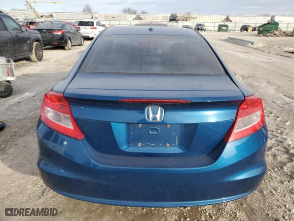 2012 Honda Civic Cpe EX with VIN 2HGFG3B80CH538273, listed as a Copart auction lot 89399945 with 0 mi miles and Salvage Title. Bid and sale history available at carsss.com. Image 6.