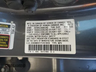 2012 Honda CR-V EX z VIN 2HKRM4H57CH618426, wystawiony jako Copart lot #59265765 z przebiegiem 111 633 mil mil oraz Szkoda całkowita • Salvage title. Historia ofert i sprzedaży dostępna na DreamBid. Obrazek 13.