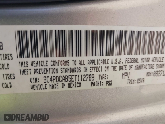 2014 Dodge Journey American Value with VIN 3C4PDCAB5ET112789, listed as a IAAI auction lot 42072546 with 149,094 mi miles and . Bid and sale history available at DreamBid. Image 9.