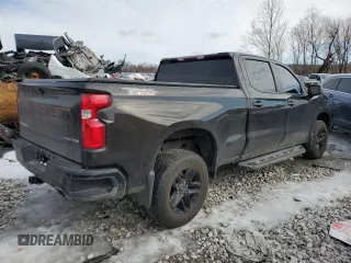 2020 Chevrolet Silverado 1500 Custom Trail Boss with VIN 1GCPYCEF3LZ143725, listed as a Copart auction lot 89216245 with 77,373 mi miles and Salvage Title. Bid and sale history available at DreamBid. Image 3.