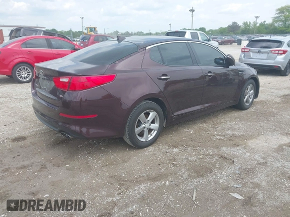 2014 Kia Optima LX z VIN 5XXGM4A7XEG305629, wystawiony jako IAAI lot #42370105 z przebiegiem 240 254 mil mil oraz . Historia ofert i sprzedaży dostępna na DreamBid. Obrazek 4.