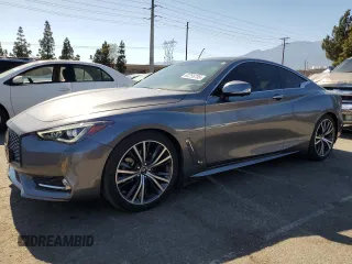 2021 Infiniti Q60 Luxe with VIN JN1EV7KK6MM410737, listed as a Copart auction lot 63256755 with 38,033 mi miles and Clean title. Bid and sale history available at DreamBid. Image 1.