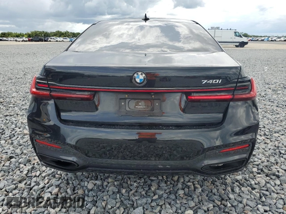 2021 BMW 7 Series 740i with VIN WBA7T2C01MCF78660, listed as a Copart auction lot 59582205 with 51,868 mi miles and Salvage title. Bid and sale history available at DreamBid. Image 6.