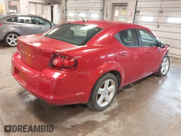 2013 Dodge Avenger SE with VIN 1C3CDZAB0DN518466, listed as a IAAI auction lot 42067403 with 158,737 mi miles. Bid and sale history available at carsss.com. Image 4.