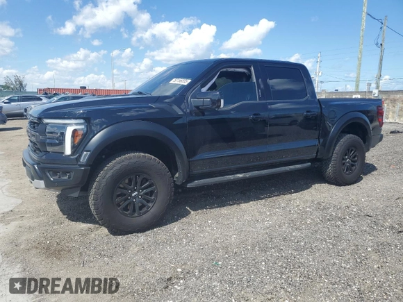 2024 Ford F-150 Raptor with VIN 1FTFW1RG4RFA57634, listed as a Copart auction lot 50156555 with 19,887 mi miles and Salvage Title. Bid and sale history available at carsss.com. Image 1.