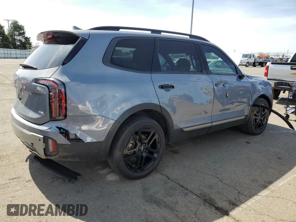 2023 Kia Telluride EX X-Line with VIN 5XYP3DGC0PG339164, listed as a Copart auction lot 50011535 with 40,154 mi miles and Salvage title. Bid and sale history available at DreamBid. Image 3.