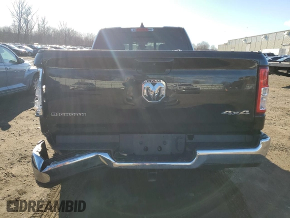 2021 Ram 1500 Big Horn with VIN 1C6RRFBG1MN804298, listed as a Copart auction lot 48227505 with 24,672 mi miles and Salvage Title. Bid and sale history available at carsss.com. Image 6.