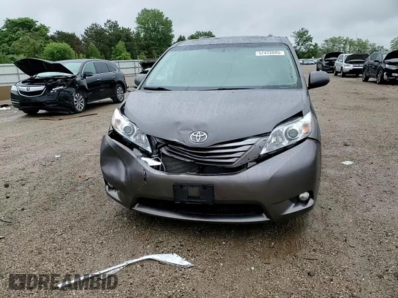 2015 Toyota Sienna XLE with VIN 5TDYK3DC0FS686792, listed as a Copart auction lot 57472045 with 222,663 mi miles and Salvage title. Bid and sale history available at DreamBid. Image 14.