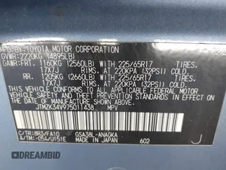 2007 Toyota RAV4 Limited with VIN JTMZK34V975011438, listed as a IAAI auction lot 42643034 with 163,616 mi miles and . Bid and sale history available at DreamBid. Image 9.