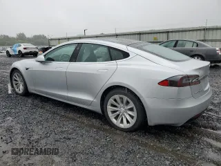 2017 Tesla Model S 100D with VIN 5YJSA1E20HF190126, listed as a Copart auction lot 60087655 with 42,025 mi miles and Salvage title. Bid and sale history available at DreamBid. Image 2.