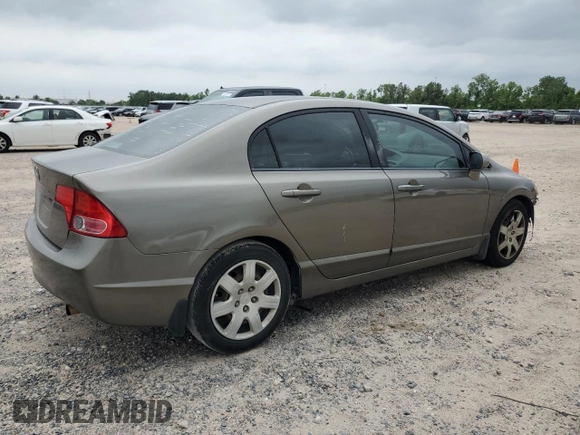 2008 Honda Civic LX with VIN 2HGFA16598H351403, listed as a Copart auction lot 55819905 with 166,272 mi miles and Salvage Title. Bid and sale history available at DreamBid. Image 3.