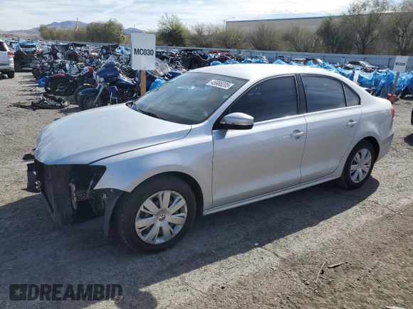 2013 Volkswagen Jetta Sedan SE with VIN 3VWDP7AJ0DM293122, listed as a Copart auction lot 45988205 with 145,268 mi miles and Salvage Title. Bid and sale history available at carsss.com. Image 1.