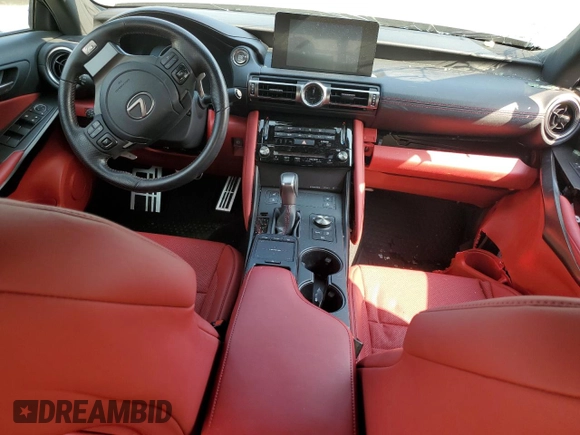 2021 Lexus IS 350 F Sport with VIN JTHGZ1E25M5022412, listed as a Copart auction lot 63022165 with Not provided miles and Salvage title. Bid and sale history available at DreamBid. Image 8.