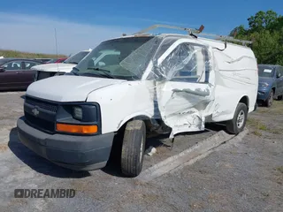 2003 Chevrolet Express Cargo Van with VIN 1GCFG15T631105901, listed as a IAAI auction lot 41685138 with 197,571 mi miles. Bid and sale history available at carsss.com. Image 2.