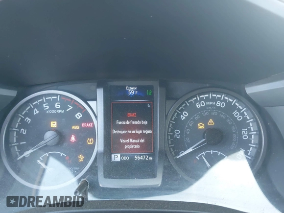 2022 Toyota Tacoma SR5 with VIN 3TMDZ5BN6NM122590, listed as a IAAI auction lot 41714578 with 56,472 mi miles and . Bid and sale history available at DreamBid. Image 7.