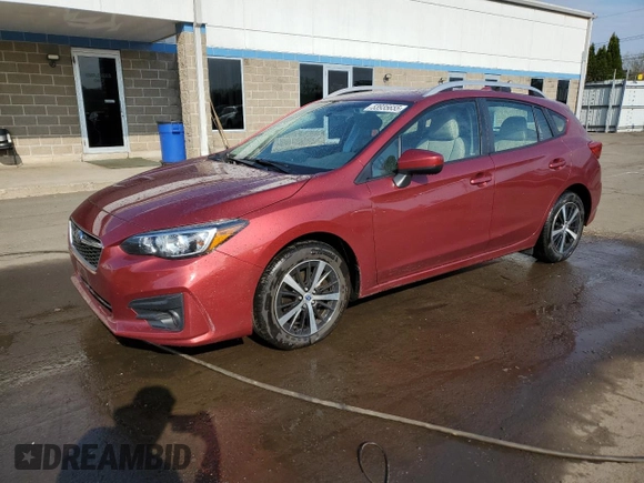 2019 Subaru Impreza Premium with VIN 4S3GTAD66K3754466, listed as a Copart auction lot 53935655 with 38,343 mi miles and Salvage Title. Bid and sale history available at carsss.com. Image 1.