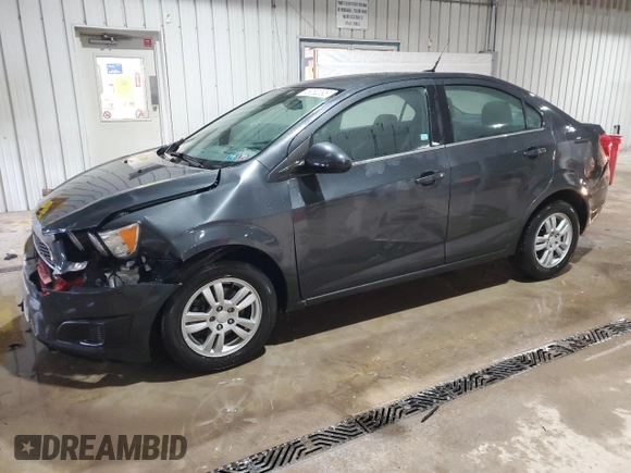 2014 Chevrolet Sonic LT with VIN 1G1JC5SH4E4239958, listed as a Copart auction lot 46082295 with 128,275 mi miles and Salvage Title. Bid and sale history available at DreamBid. Image 1.