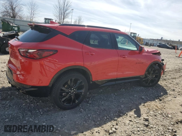 2020 Chevrolet Blazer RS with VIN 3GNKBKRS8LS551946, listed as a Copart auction lot 53561305 with 62,697 mi miles and Salvage title. Bid and sale history available at DreamBid. Image 3.