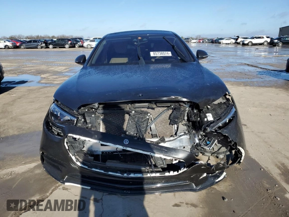 2022 Mercedes-Benz S-Class S 500 with VIN W1K6G6DB6NA104228, listed as a Copart auction lot 85738074 with 0 mi miles and Salvage Title. Bid and sale history available at carsss.com. Image 5.