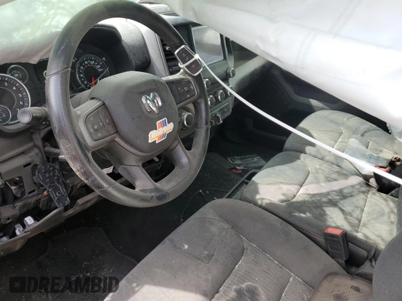 2024 Ram 1500 Tradesman with VIN 1C6SRECG8RN205674, listed as a Copart auction lot 88942195 with 21,121 mi miles and Salvage title. Bid and sale history available at DreamBid. Image 7.