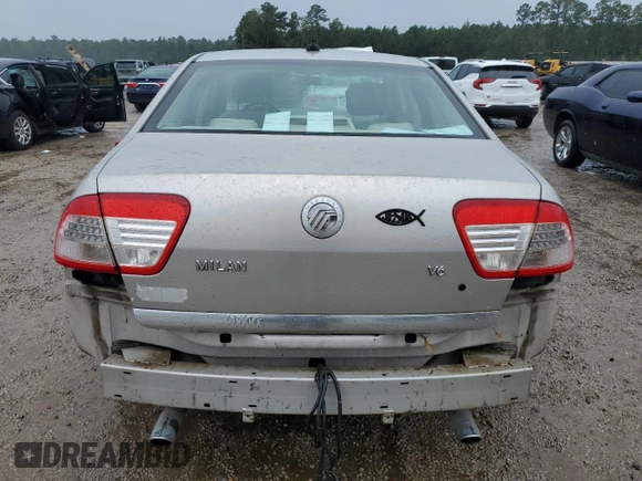 2008 Mercury Milan with VIN 3MEHM07138R649873, listed as a Copart auction lot 73098794 with 297,898 mi miles and Salvage title. Bid and sale history available at DreamBid. Image 6.