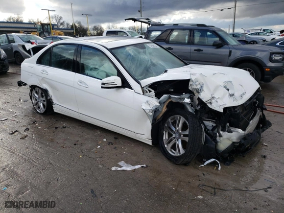 2014 Mercedes-Benz C-Class C 250 Sport with VIN WDDGF4HB6ER308485, listed as a Copart auction lot 60098384 with NaN miles and Salvage Title. Bid and sale history available at carsss.com. Image 4.