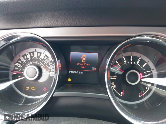 2013 Ford Mustang GT with VIN 1ZVBP8CF4D5268218, listed as a IAAI auction lot 41555868 with 219,385 mi miles. Bid and sale history available at carsss.com. Image 7.