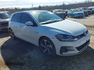 2019 Volkswagen Golf GTI S with VIN 3VW5T7AU5KM014903, listed as a IAAI auction lot 41292164 with 55,573 mi miles. Bid and sale history available at carsss.com. Image 1.
