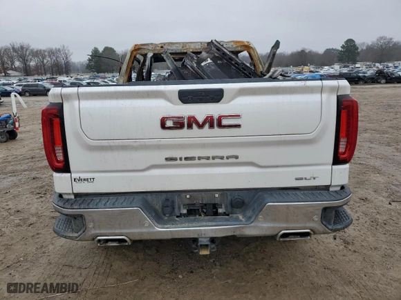 2019 GMC Sierra 1500 SLT with VIN 3GTU9DEL0KG301903, listed as a Copart auction lot 86650114 with 0 mi miles and Salvage Title. Bid and sale history available at carsss.com. Image 6.