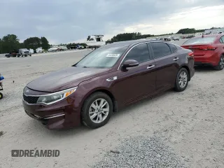 2016 Kia Optima LX with VIN 5XXGT4L37GG108823, listed as a Copart auction lot 54436535 with 104,424 mi miles and Salvage title. Bid and sale history available at DreamBid. Image 1.