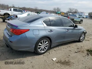 2016 Infiniti Q50 Premium with VIN JN1CV7AR7GM251091, listed as a Copart auction lot 49963495 with 77,833 mi miles and Salvage Title. Bid and sale history available at DreamBid. Image 3.
