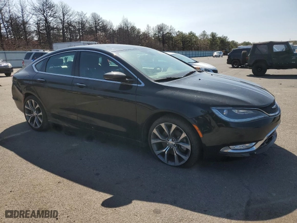 2015 Chrysler 200 C with VIN 1C3CCCEG6FN656473, listed as a Copart auction lot 51035755 with 66,500 mi miles and Salvage Title. Bid and sale history available at carsss.com. Image 4.
