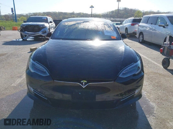 2017 Tesla Model S 100D with VIN 5YJSA1E27HF230508, listed as a IAAI auction lot 42040511 with 98,693 mi miles. Bid and sale history available at carsss.com. Image 12.