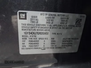 2016 Cadillac Escalade Premium Collection z VIN 1GYS4CKJ7GR260450, wystawiony jako IAAI lot #42542124 z przebiegiem 85 513 mil mil oraz . Historia ofert i sprzedaży dostępna na DreamBid. Obrazek 9.