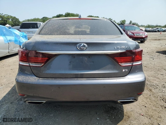 2014 Lexus LS 460 with VIN JTHCL5EF4E5021697, listed as a Copart auction lot 67677044 with 126,456 mi miles and Salvage Title. Bid and sale history available at carsss.com. Image 6.