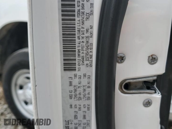2017 Ram 2500 Tradesman with VIN 3C6TR5HT6HG704135, listed as a Copart auction lot 57442185 with 157,473 mi miles and Clean title. Bid and sale history available at DreamBid. Image 12.
