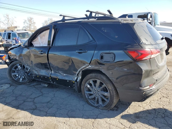 2024 Chevrolet Equinox RS with VIN 3GNAXMEG9RL114096, listed as a Copart auction lot 46322925 with 24,555 mi miles and Salvage Title. Bid and sale history available at carsss.com. Image 2.