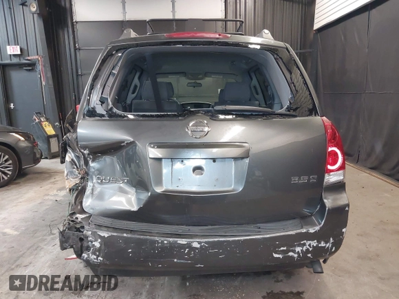 2004 Nissan Quest S with VIN 5N1BV28UX4N353525, listed as a IAAI auction lot 39576363 with 110,784 mi miles. Bid and sale history available at carsss.com. Image 16.
