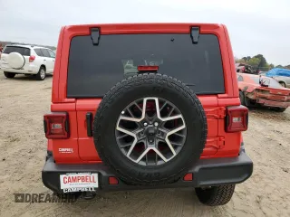 2024 Jeep Wrangler Sahara z VIN 1C4PJXEG1RW268303, wystawiony jako Copart lot #82641364 z przebiegiem 211 mil mil oraz Szkoda całkowita • Salvage title. Historia ofert i sprzedaży dostępna na DreamBid. Obrazek 6.