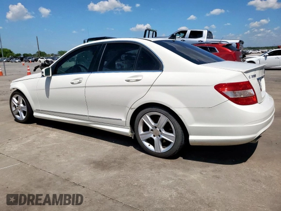 2011 Mercedes-Benz C with VIN WDDGF5EB2BA473745, listed as a Copart auction lot 53893375 with 107,094 mi miles and Salvage Title. Bid and sale history available at carsss.com. Image 2.