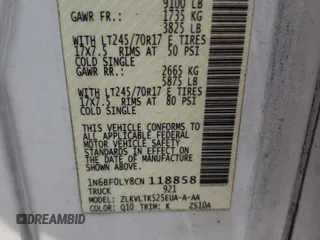 2012 Nissan NV SV z VIN 1N6BF0LY8CN118858, wystawiony jako Copart lot #78417494 z przebiegiem 249 573 mil mil oraz Szkoda całkowita • Salvage title. Historia ofert i sprzedaży dostępna na DreamBid. Obrazek 13.