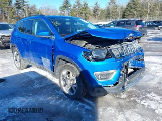 2020 Jeep Compass Limited with VIN 3C4NJDCB1LT147961, listed as a IAAI auction lot 41508964 with 74,613 mi miles. Bid and sale history available at carsss.com. Image 1.