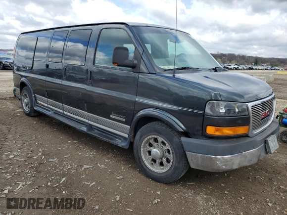 2003 GMC Savana z VIN 1GDGG29U031206019, wystawiony jako Copart lot #48920054 z przebiegiem Nie podano mil oraz Szkoda całkowita • Salvage title. Historia ofert i sprzedaży dostępna na DreamBid. Obrazek 4.