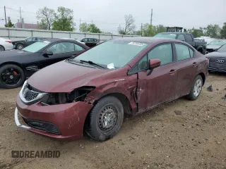 2015 Honda Civic LX z VIN 19XFB2F54FE098825, wystawiony jako Copart lot #59789285 z przebiegiem 81 295 mil mil oraz Czysty tytuł • Clean title. Historia ofert i sprzedaży dostępna na DreamBid. Obrazek 1.