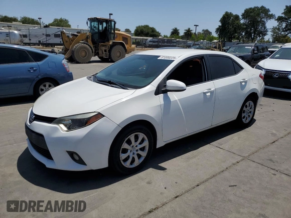 2014 Toyota Corolla L with VIN 5YFBURHE8EP069548, listed as a Copart auction lot 61000225 with 119,711 mi miles and Salvage title. Bid and sale history available at DreamBid. Image 1.