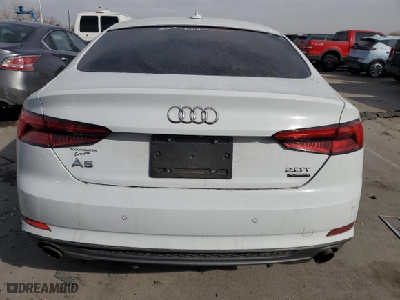 2018 Audi A5 Sportback Premium Plus with VIN WAUENCF51JA007947, listed as a Copart auction lot 42394115 with 66,561 mi miles and Non Repairable. Bid and sale history available at carsss.com. Image 6.
