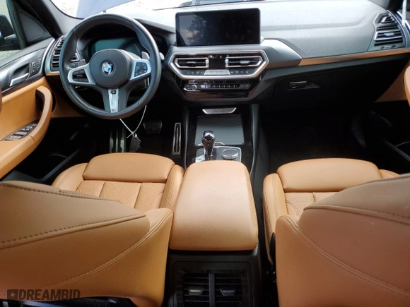2022 BMW X3 sDrive30i with VIN 5UX43DP02N9L66680, listed as a Copart auction lot 52217535 with 0 mi miles and Salvage Title. Bid and sale history available at carsss.com. Image 8.