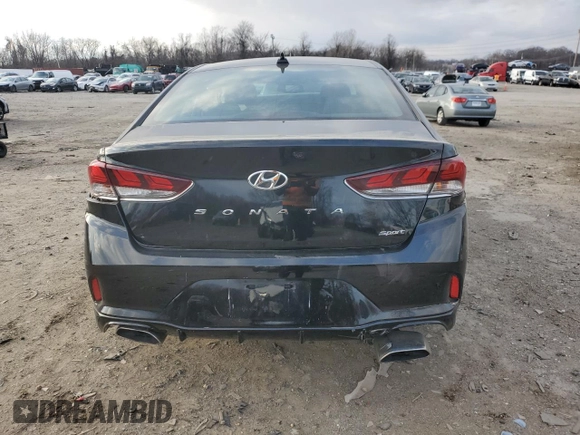 2018 Hyundai Sonata Sport Plus with VIN 5NPE34AF3JH706889, listed as a Copart auction lot 86992264 with 104,341 mi miles and Salvage Title. Bid and sale history available at DreamBid. Image 6.