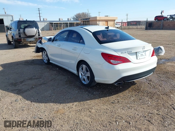 2016 Mercedes-Benz CLA 250 with VIN WDDSJ4EB8GN338773, listed as a IAAI auction lot 41771379 with 118,491 mi miles and . Bid and sale history available at DreamBid. Image 3.