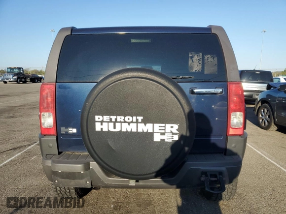 2007 Hummer H3 SUV with VIN 5GTDN13E778225780, listed as a Copart auction lot 75070054 with 168,035 mi miles and Clean Title. Bid and sale history available at carsss.com. Image 6.